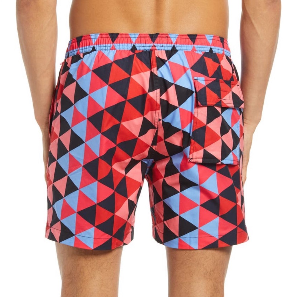 🔥🔥 PSYCHO BUNNY Alexander Geo Print Swim Trunks - Picture 3 of 12